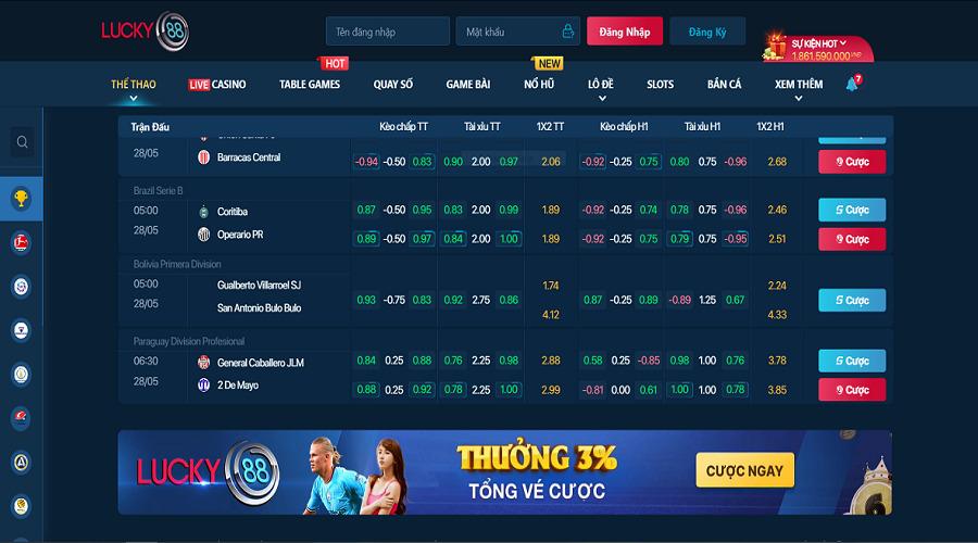 Giao diện của Lucky88 rất tinh tế và hiện đại - Lucky88